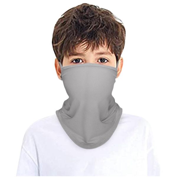

seamless outdoor scarf children kids rave bandana neck gaiter tube headwear face scarf breathable headband hiking scarf bbyrie, Black
