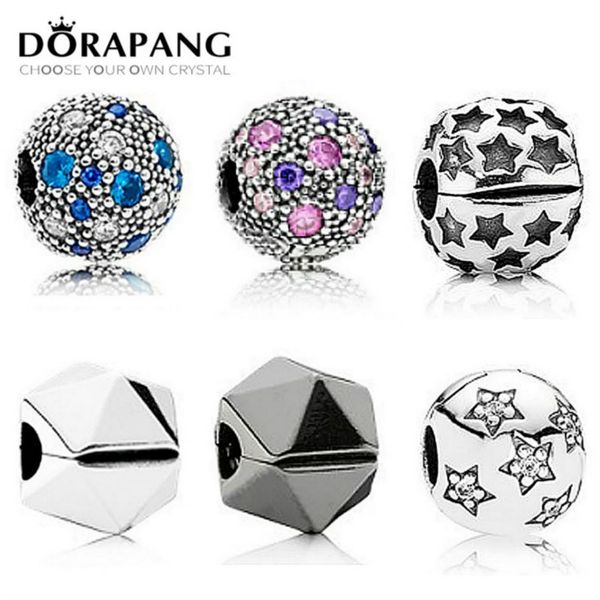 

2021 new 100% 925 sterling silver safety clip personality retro charm bead collocation bracelet diy bangle factory wholesale, Black