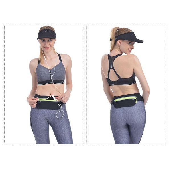 

ultra-thin sports waist bag portable adjustable jogging hiking outdoor ultra-thin casual zipper waist bag fitness accessory belt