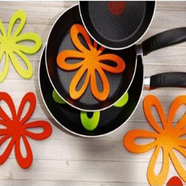 

6pcs flower dining table pot mat trivet easter christmas party décor