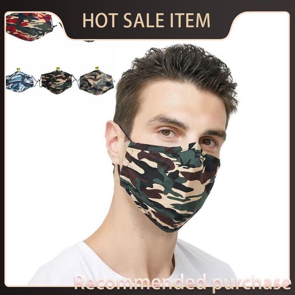

camouflage washable mask adjustable earloop masks anti dust mouth muffle face camo reusable respirator face gwd1809 wnrcr