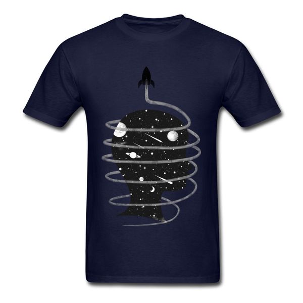 

spaced brain men t shirt navy blue tees whimsical designer t shirt students universe rocket printed sport hooded sweatshirt hoodie