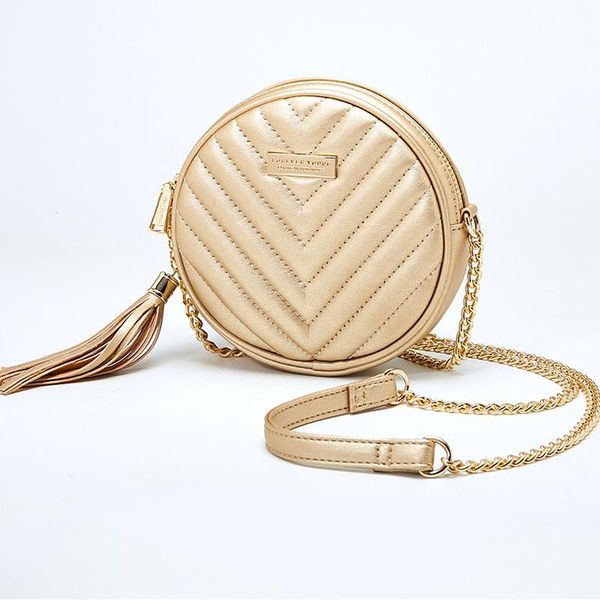 

small round bag with pocket women v texture round bags for women 2020 red black gold chain shoulder croosbody bag