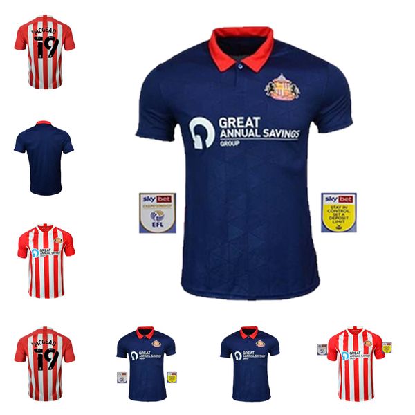 

2020 2021 sunderland soccer jersey home whter blue safc 20 21 wembley maja gooch football shirt maguire wyke maillots de foot, Black;yellow