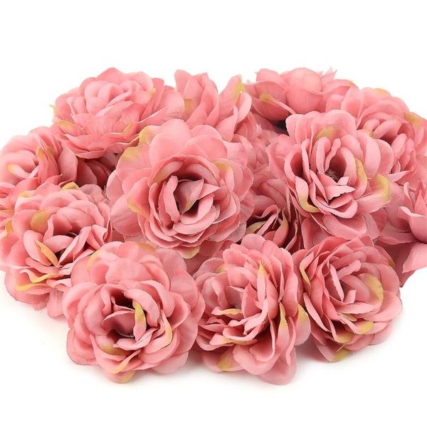 

30pcs 7cm artificial silk rose flowers head wall heads for home wedding decoration diy accessories craft fake flower wmtfff comb2010