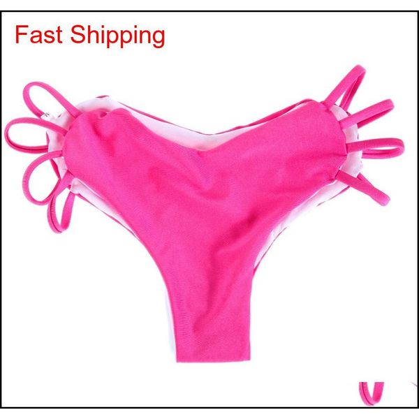 

2017 solid thong bikini brazilian cut swimwear women bottom beach thong t-back panties underwear bathing suit s-xl pable