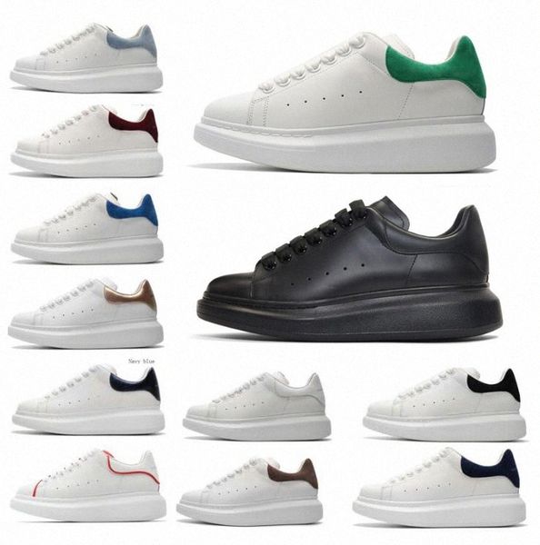 

2021 men platform genuine leather women blue velet back white trainers comfort pretty girl casual shoes y7qk#, Black