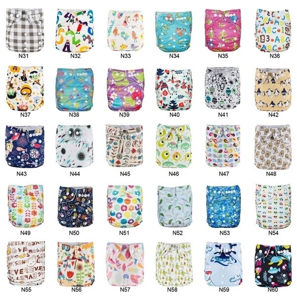 

price babyland 50pcs baby cloth diapers reusable washable pocket nappy +50pcs microfiber inserts 3 layers liners for diaper 201117