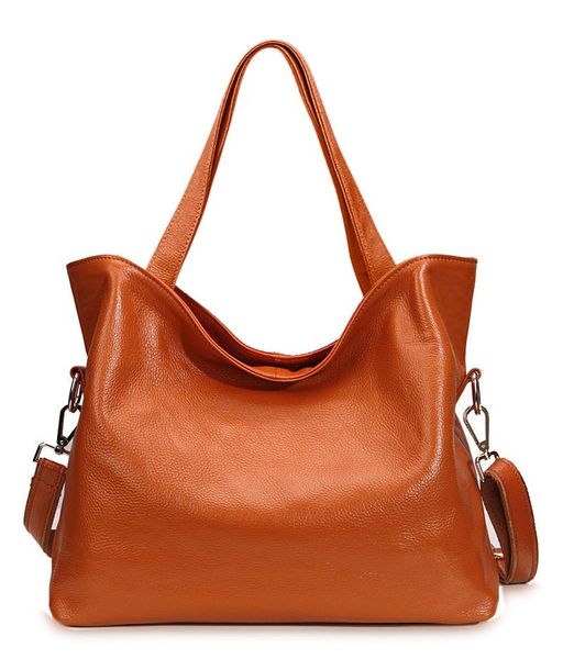 

guarantee 100% genuine leather handbag big women bags vintage shoulder bag female soft crossbody bags cow leather women handbags