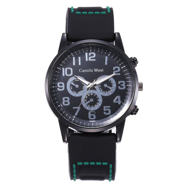 

wrist watch fashion simple leisure multi - color optional new sport silica gel watch for men, students leisure outdoor quartz watch for men, Slivery;brown