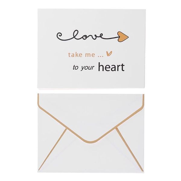 

simple greeting card bronzing envelope for festival invitation with envelope w229