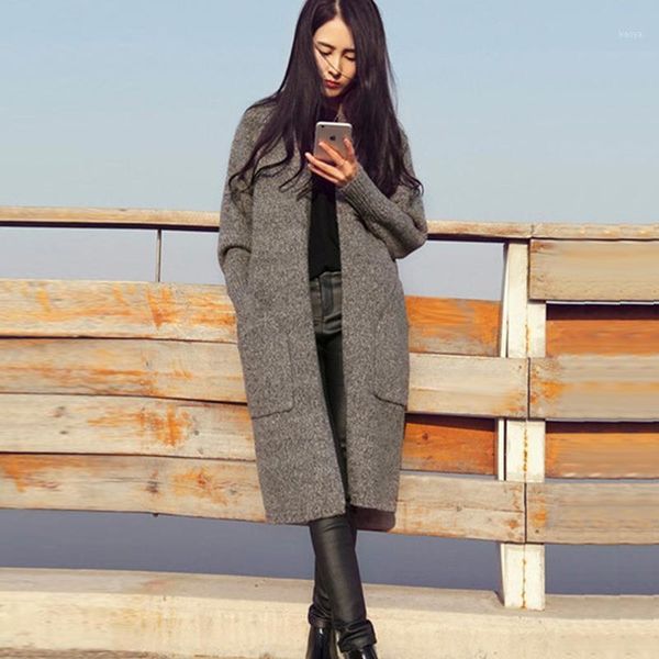 

2018 autumn winter cardigan sweater women long sleeve knitted sweater casual solid scarf collar cardigans sweaters sueter mujer1, White;black