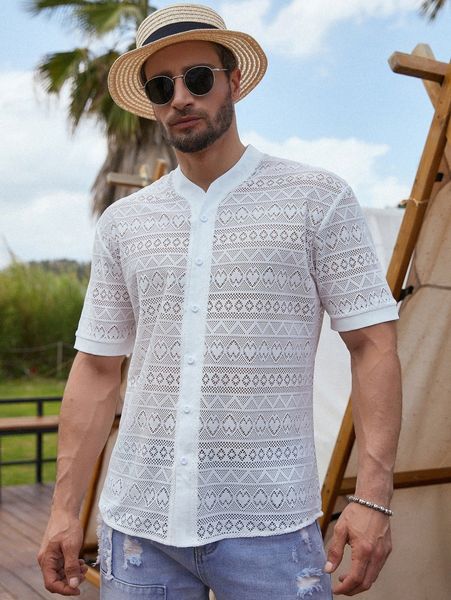 

men hollow out shirt r2oo#, White;black