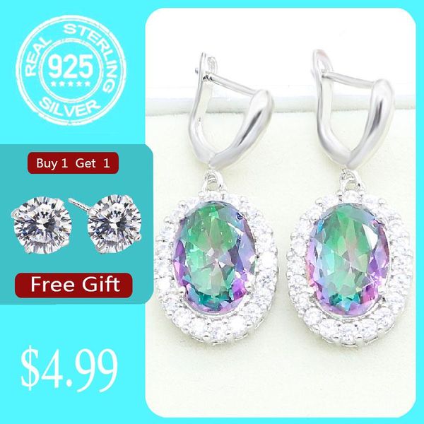 

dangle & chandelier 925 silver drop earrings for women rainbow black blue z jewelry gift