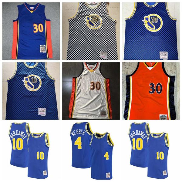 

men golden state warriors stephen curry penny hardaway webber mitchell ness basketball jersey;swingmen basketball jerseys, Black;red