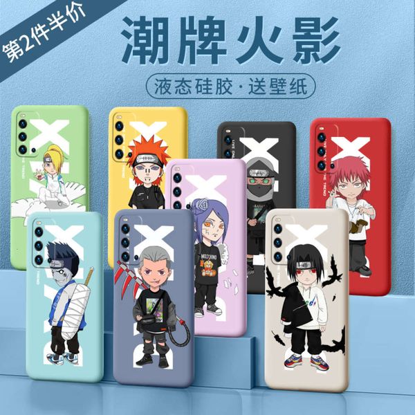 

qanaruto vivoiqoo3 mobile phone case new liquid silicone red soft case iqoo3 all inclusive lens fall protection cover viv0 personalitylk