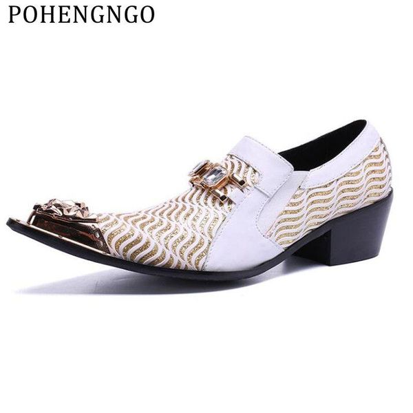 

2020 fashion wedding shoes white glitters mens high heels pointed casual dress shoes men luxury men's oxford, Black