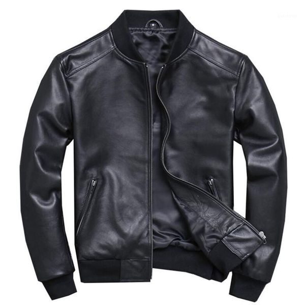

2020 new fashion vintage genuine leather jacket mens 100% cowhide new style clothes fashion motor biker black leather jackets1