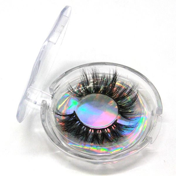 

wholesale faux mink false eyelashes 25mm lashes bulk with custom logo fluffy messy thick long with transparent laser box