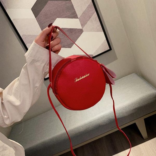 

lychee pattern pu small round bag 2020 trend all-match mini one-shoulder diagonal bag mobile phone coin purse handbag
