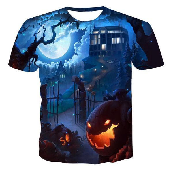 

halloween anime mens 3d print shirts harajuku oversized aesthetic men clothing