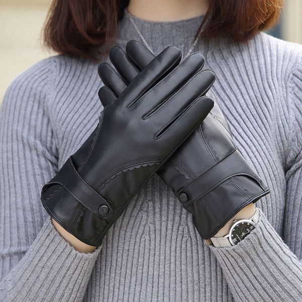 

new warm and winter haining autumn women' leather sheepskin gloves 3rqj4de3, Blue;gray