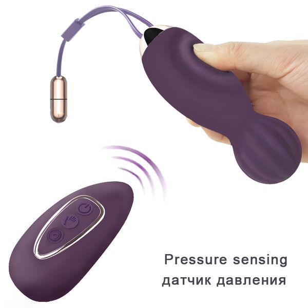 

pressure-sensing kegel balls vaginal tight exercise egg vibrators for woman wireless usb charge products toys for women