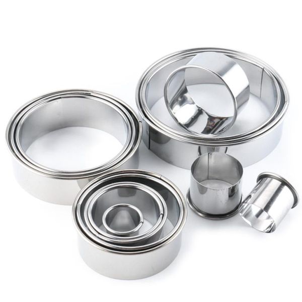 

baking moulds 14 pcs stainless steel round mousse circle kitchen gadgets cookie mold bakeware cake tools diy