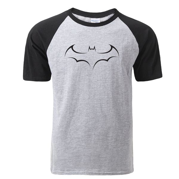 

summer batman fashion printed batman logo raglan casual short sleeve raglan sport hooded sweatshirt hoodie men t shirt