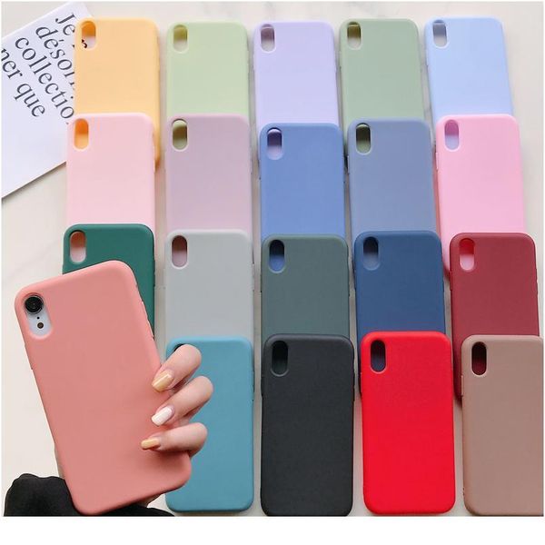 

sile soft case for iphone 12 11 pro max xs se2 x xr 6 6s 7 8 plus candy colo wmtkkk