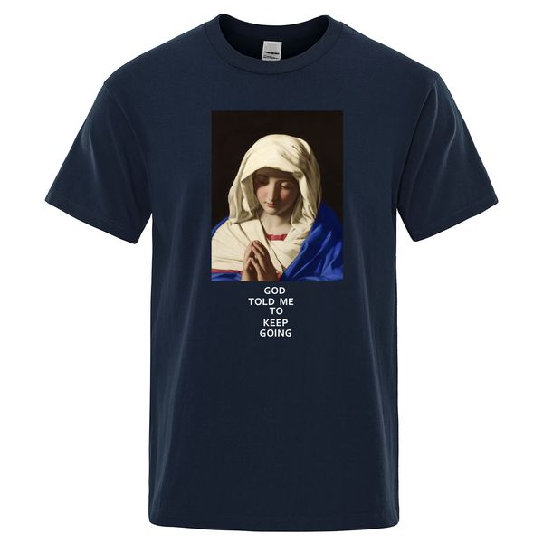 

summer men's virgin mary printed hip hop god told me keep going short sleeve streetwear tshirt hooded sweatshirt hoodie men t shirt