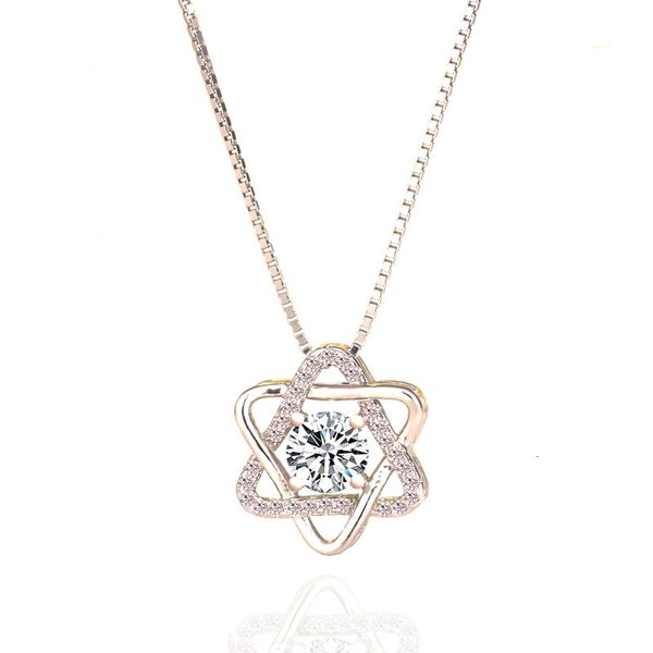 

factoryjgnzcrystal pendant star statement diamonds austrian s925 silver necklace fashion class women girls lady swarovsk