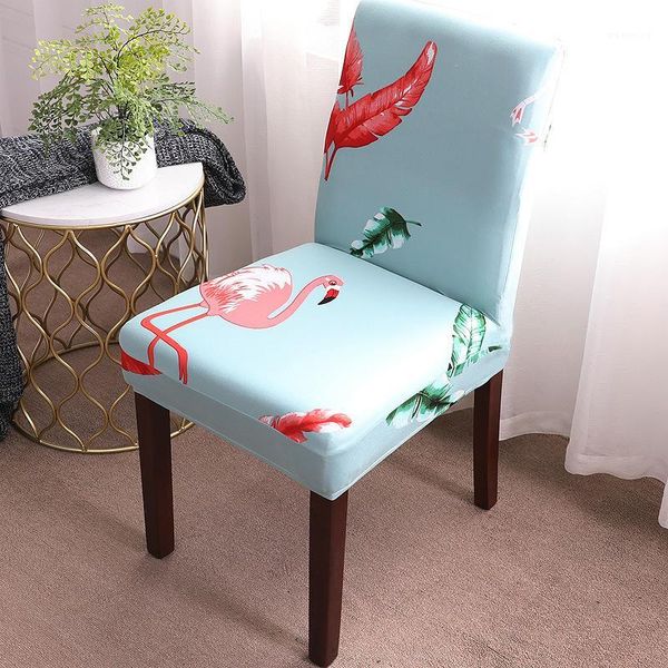 

flamingo one-piece stretch chair cover for living room office computer big elastic seat chair cover restaurant bar banquet l1