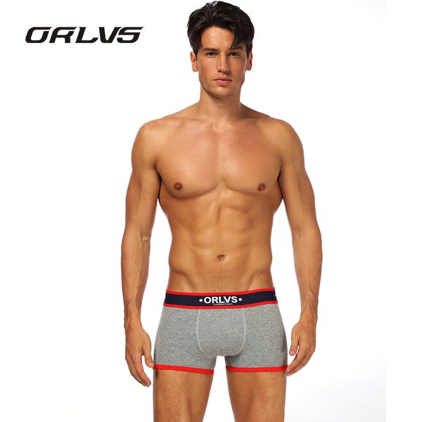 

orlvs mens boxer underpants breathable cotton brand underwear panties short underpants male cueca boxershorts soft slip boxers men, Black;white