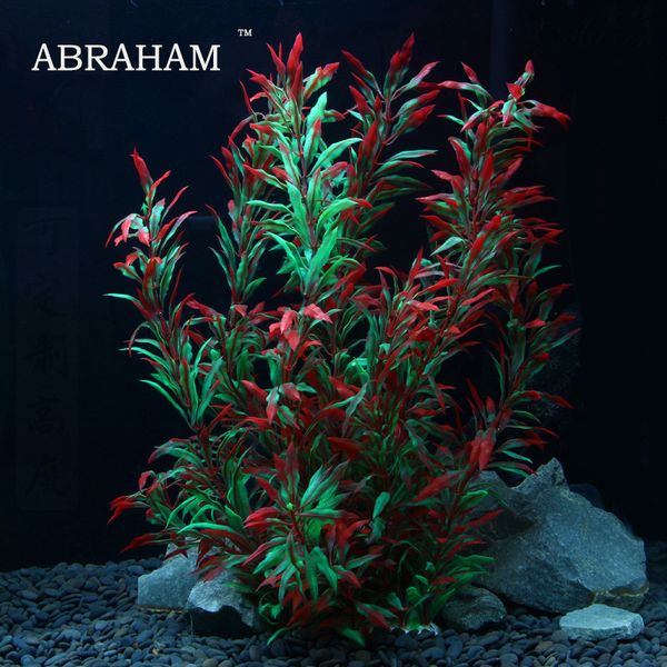 

80cm plastic grass large artificial aquarium plants fake water weed fish tank decor tree simulation landscape for aquarium decor 1029