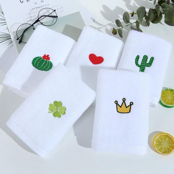 

nordic towel set face hand towel cactus heart embroidered bath shower towels bathroom white cotton adults kids serviette de bain1