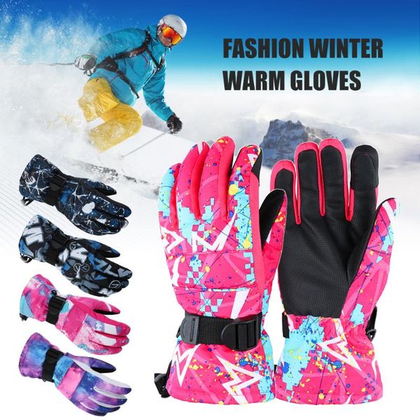 

ski gloves anti slip winter warm men women sports with lining for cycling camping hiking fishing mountaineering skiing