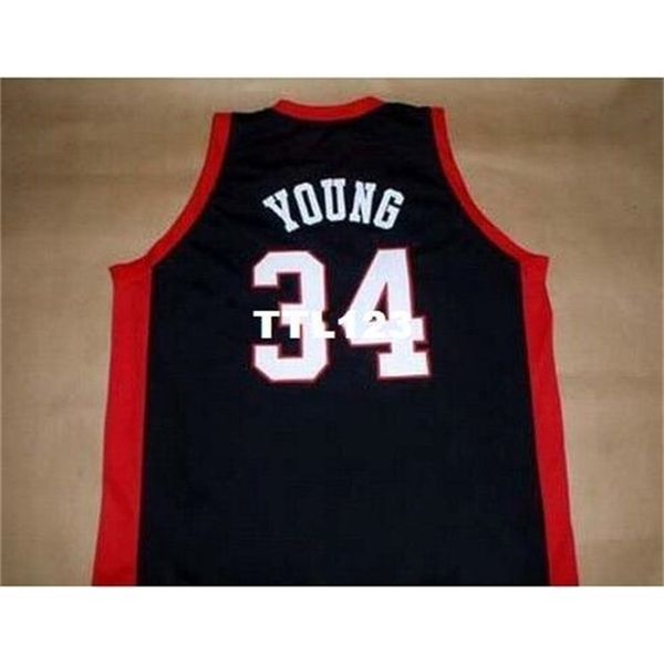 

vintage 121 #34 nick young blcak college jersey size s-4xl or custom any name or number jersey, Black