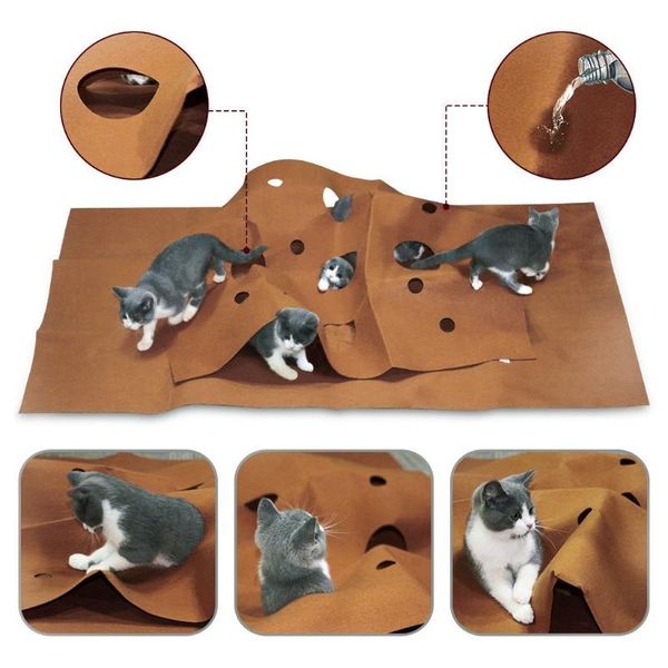 

playing mat training pet activity play mats collapsible pets rug scratch resistant toys bite pad t5eb