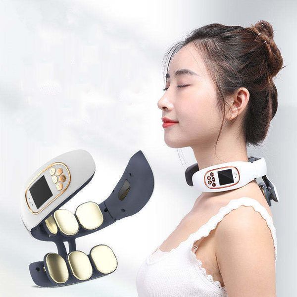 

relieve neck massager instrument body 9 strength multipurpose cervical beauty health electrotherapy apparatus neck protector vtky2046