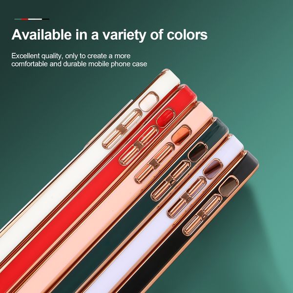 

43fgfor protective iphone case 12 mini 5.4inch shockproof plating bumper rubber slim cover mobile phone accessory