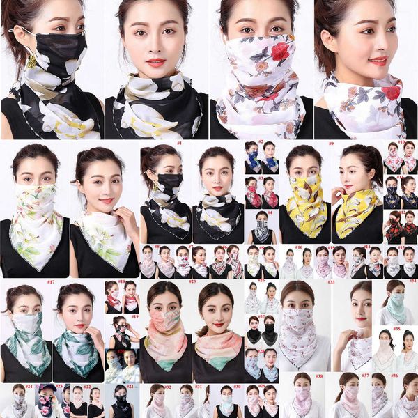 

scarf silk styles women face chiffon mask 38 handkerchief outdoor windproof half face dust-proof sunshade masks ljjo76630wul