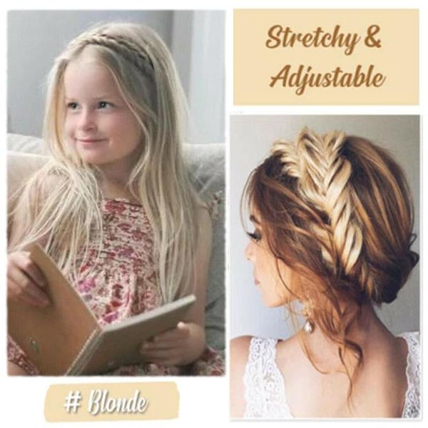 

fashion synthetic wig braided hair band elastic twist headband princess headwear women girls hair accessories q wmttfj