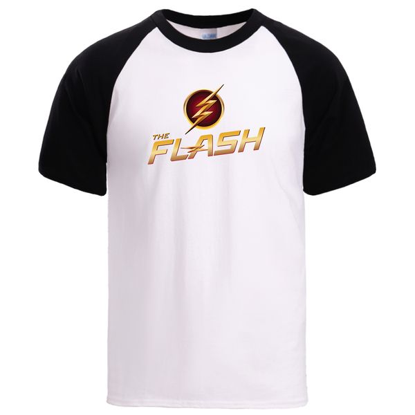 

superhero the flash mens barry allen summer short sleeve raglan 2020 man brand tshirt sport hooded sweatshirt hoodie men t shirt
