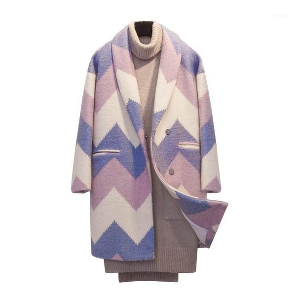 

autumn coat women new 2020 fashion long sleeve outerwear coat spring winter office lady thickening turn down collar overcoat1, Black