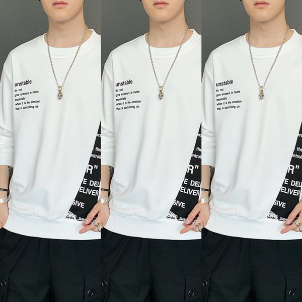 

2020 autumn trend new style coat sweater sweater men's simple style pure color casual men's clothing youth loose coat 5qgfb, Black