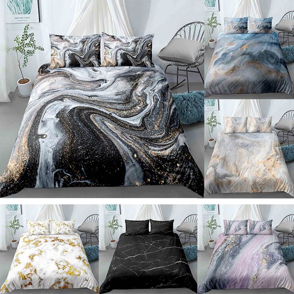 

marble pattern printed duvet cover set with zipper closure bedding sets & comforter covet pillow