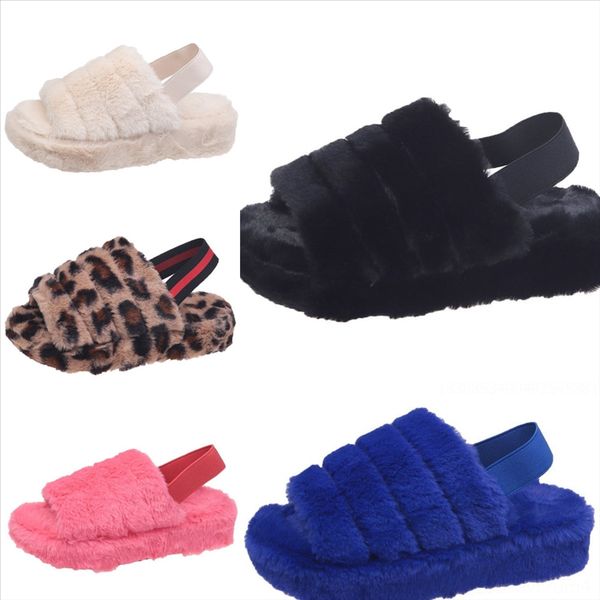 

13w home minion outdoor spring open toe and summer slipper women's plush slippers new indoor new plush slippers imitation fox, Black