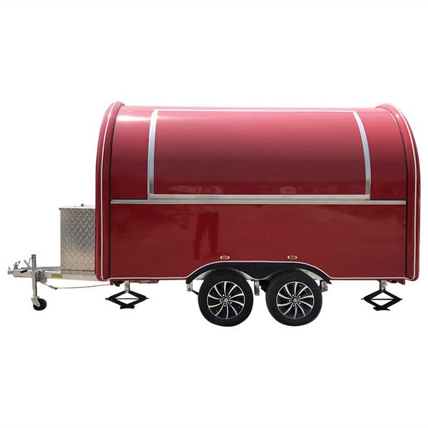 

mobile food truck concession food trailer red