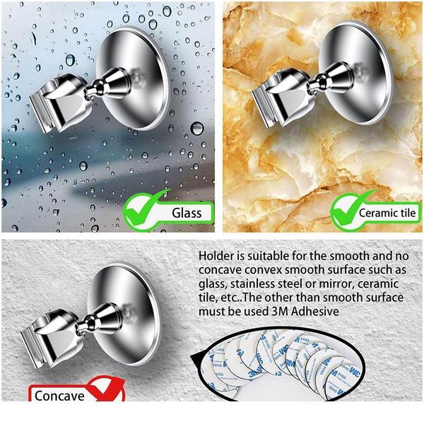 

zhangji elegant design plastic bathroom shower head holder chromeplate abs suction cup no drill shower holder shower qylphg